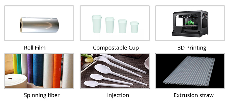 100% degradable poly lactic acid resin package