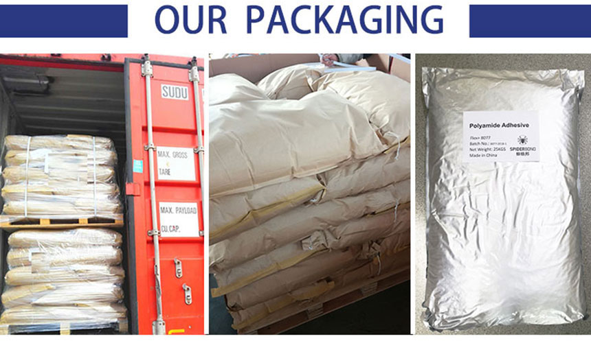 Hot melt adhesive powder package