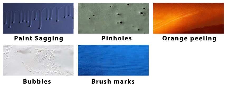 Paint brush marks without level agent