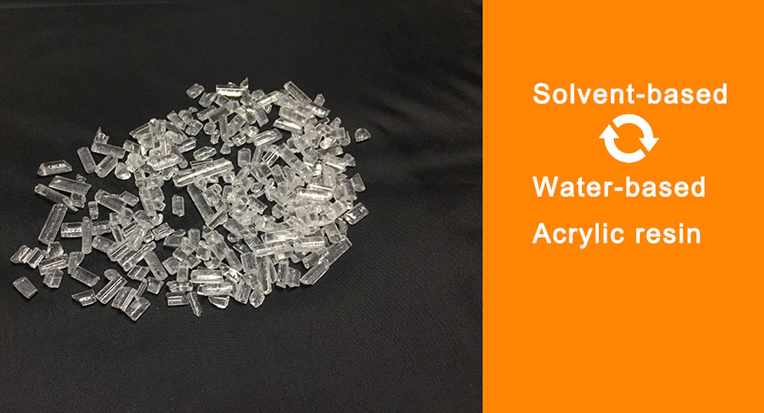 solvent-based to water-based acrylic resin