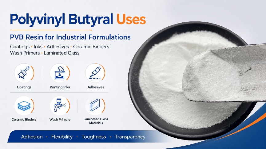 Polyvinyl Butyral PVB resin uses in industrial formulations