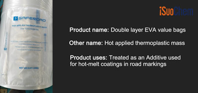 Double layer EVA valve bags for Hot-melt road marking