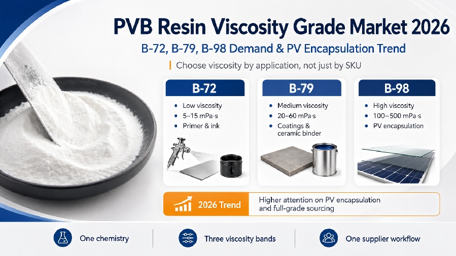 PVB Resin Viscosity Grade Market 2026: B‑72, B‑79, B‑98 Demand and Photovoltaic Encapsulation Trends