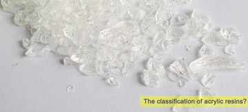 What are the classification of acrylic resins?